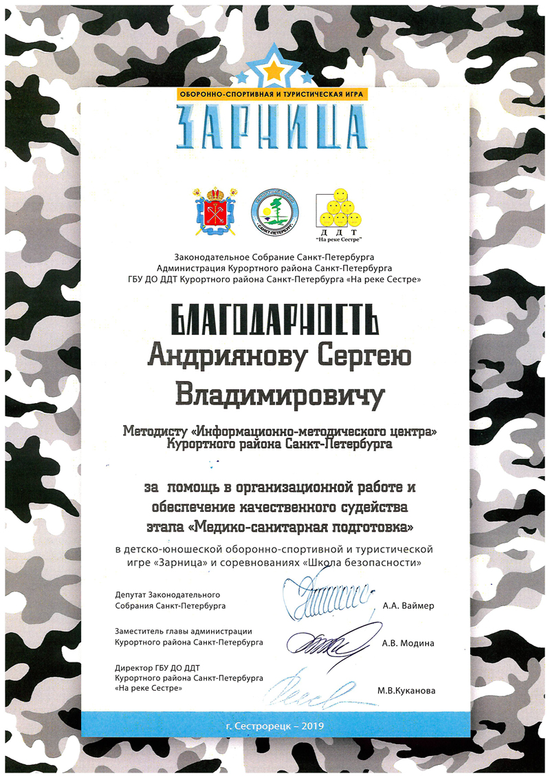 Зарница 2019